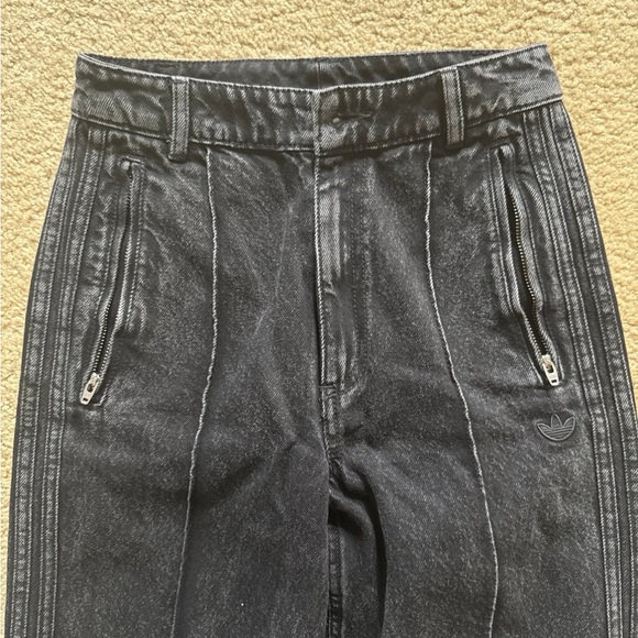adidas Women's straight Leg Black Jeans - Picture 4 of 8